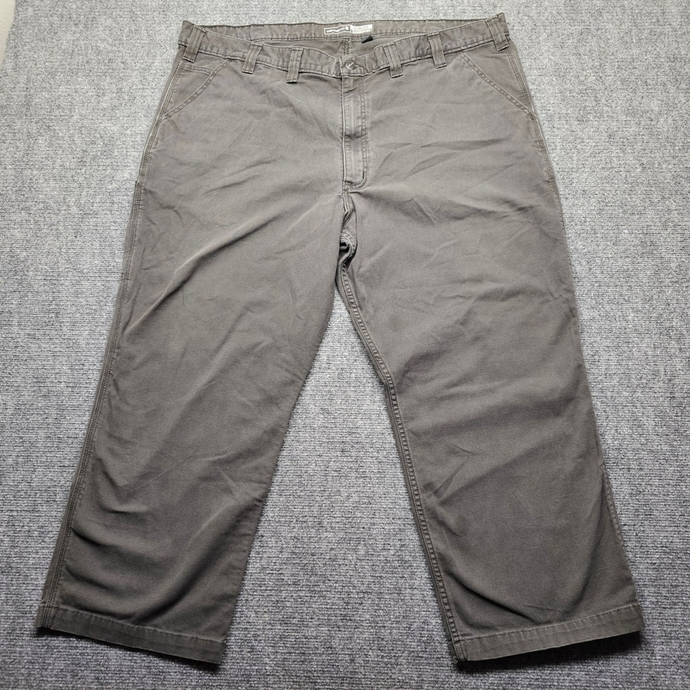 Carhartt Rugged Flex Relaxed Fit Canvas Work Pants Gray 46x30 BN2291-M
